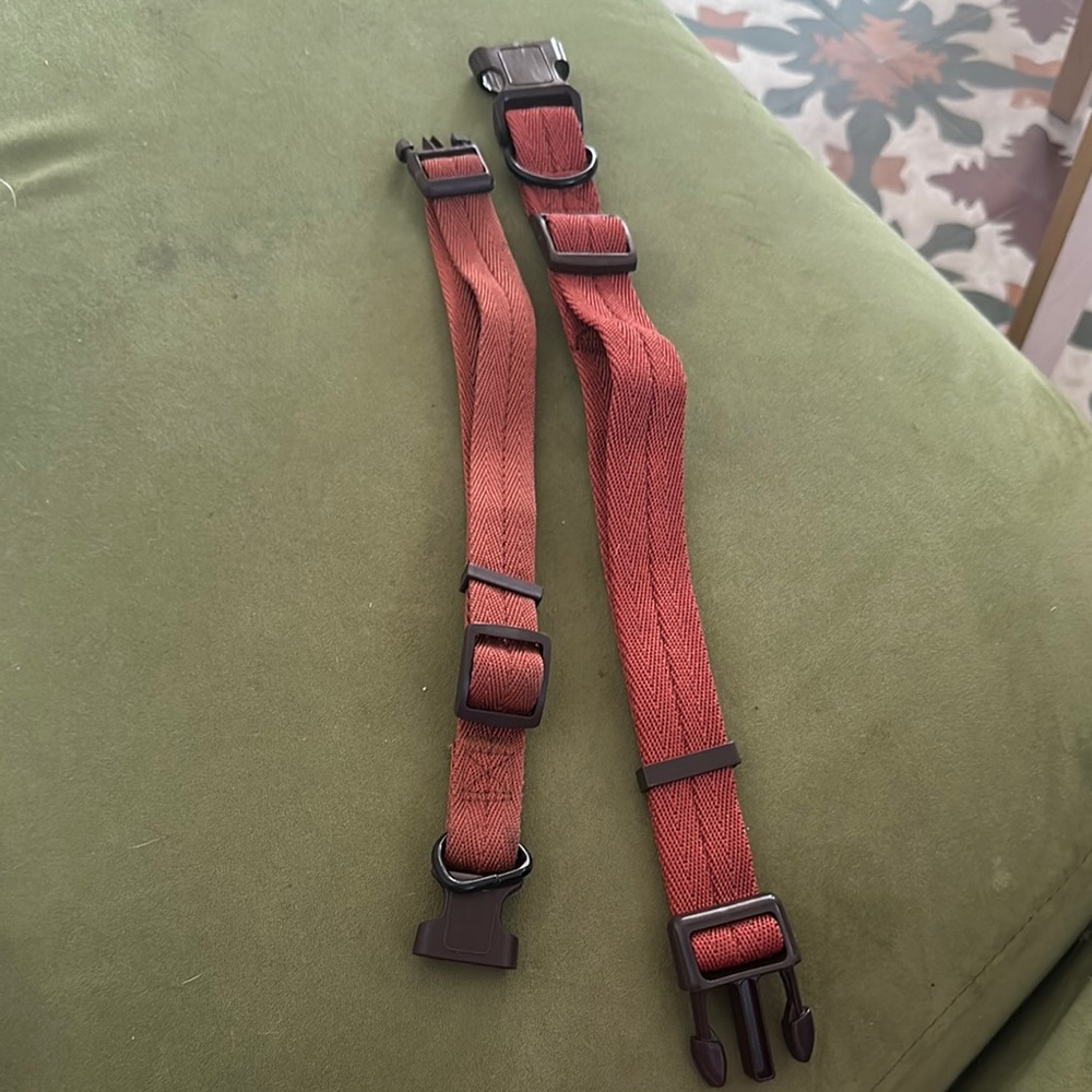 Adjustable Red Dog Collar and Leash Set n/w/t